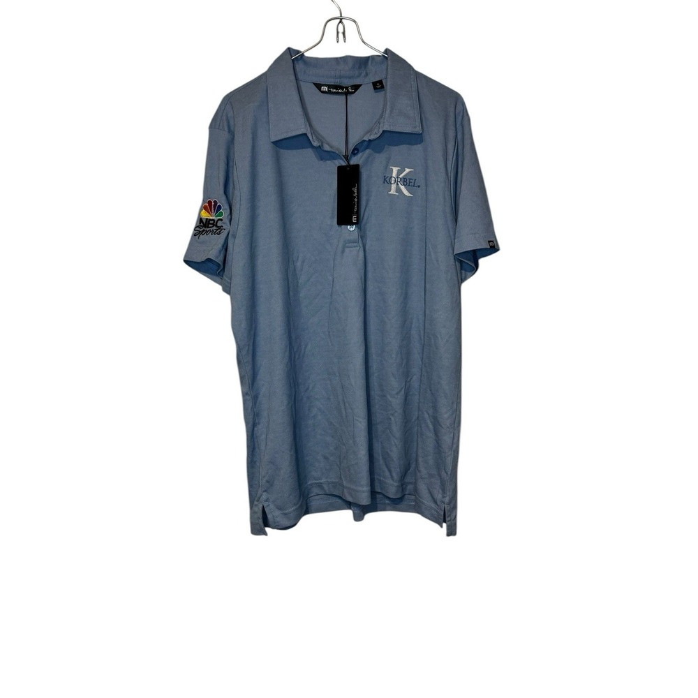 Travis Mathew Women's Top Oceanside Korbel Polo Performance Logo Heather XL NWT